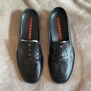 Prada Women’s Black Leather Loafers